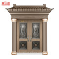 Casa portão grill projetos manor entrada porta de segurança padrão de escultura em relevo preto cor de cobre em pó pintado revestido
